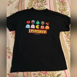 Brusco Black Pac-Man Graphic T-Shirt.‎ Sz.L